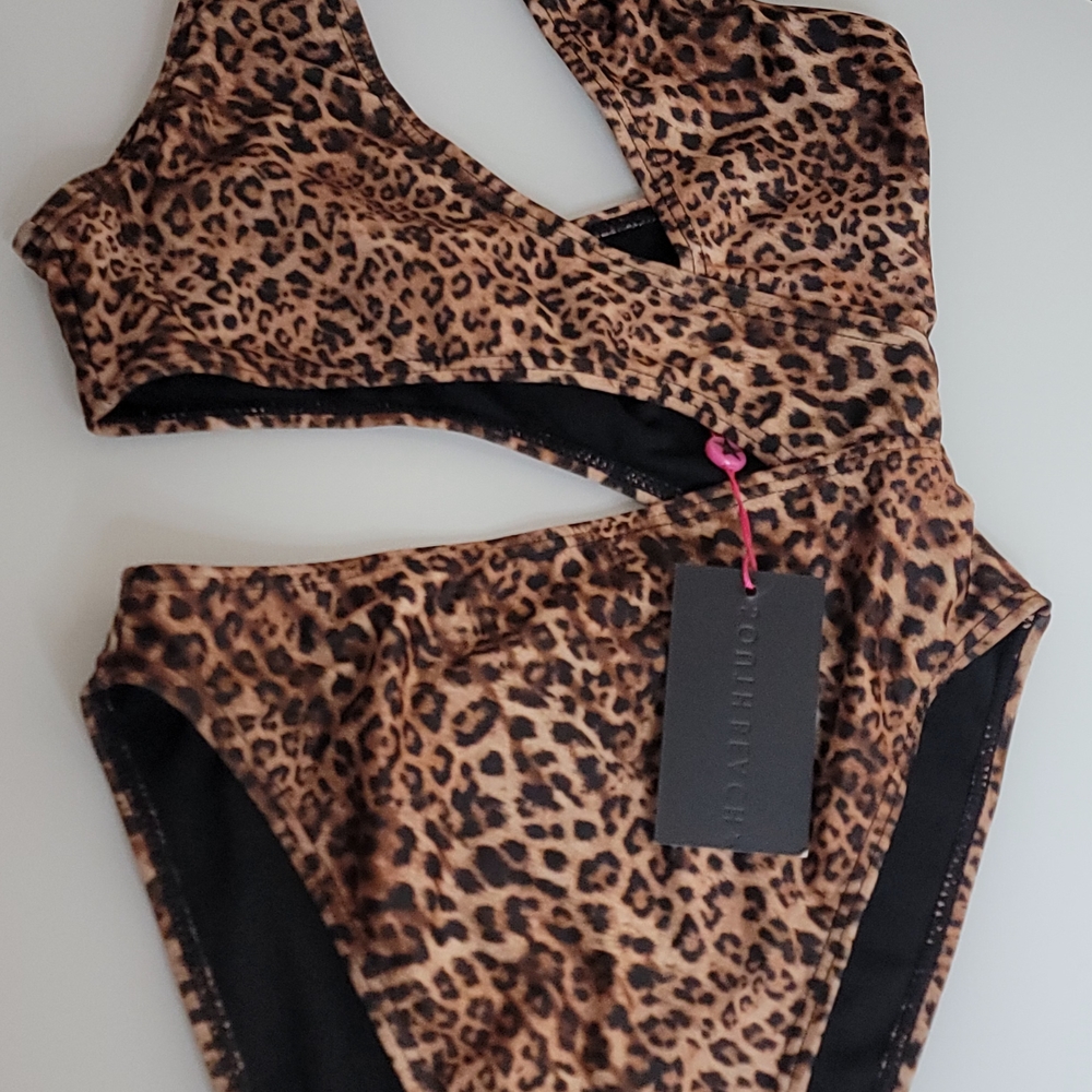 Leopard Print One-Piece Swimsuit
